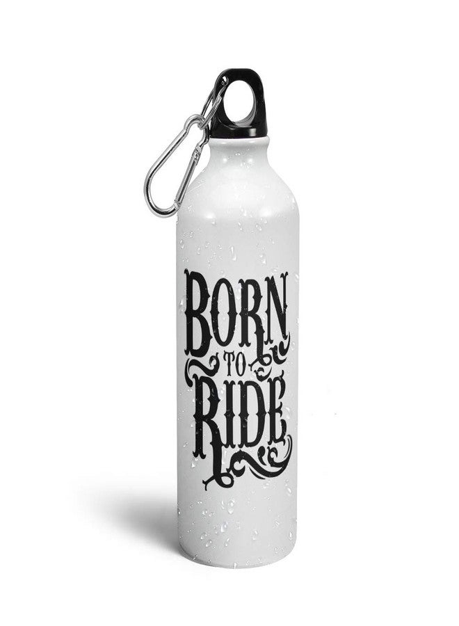 Prink Born to Ride Water Bottles for Men | Bikers Sipper Bottles | Water Bottles for Riders, Motorcycle, Bullet Fans | Printed Aluminium Sipper Bottle for Men, Boys, Sports,Gym | 600ml - Image 1